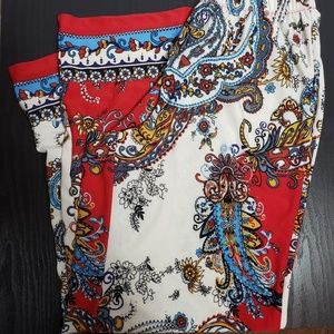 Melissa Paige Paisley Print Pants Size Medium